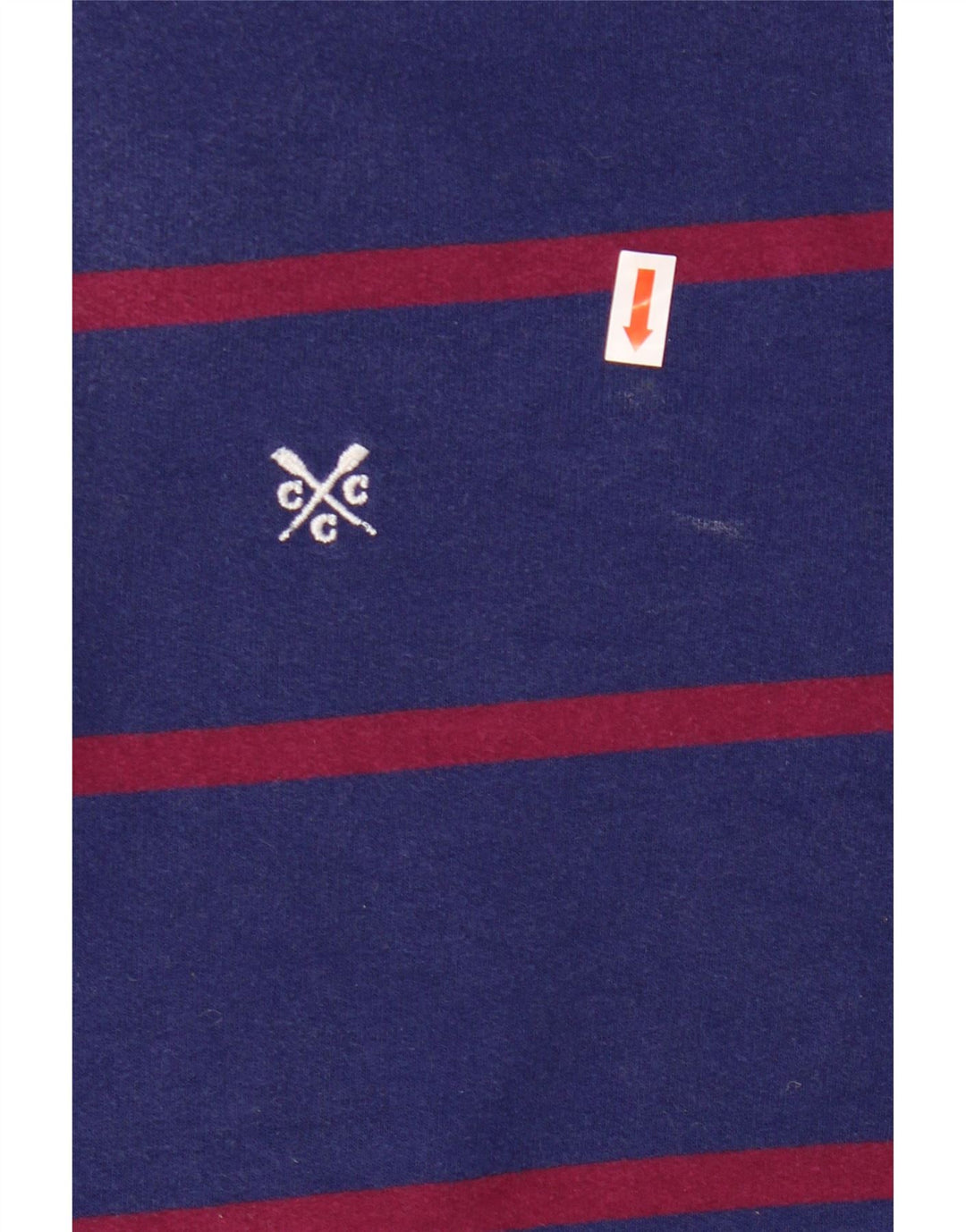 CREW CLOTHING Ženska majica s kratkim rukavima UK 16 Veliki tamnoplavi prugasti