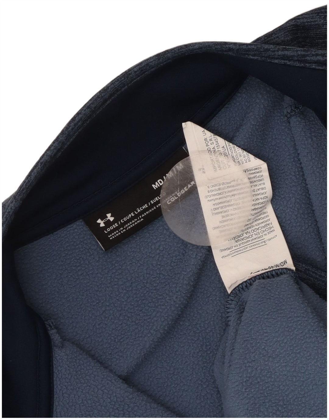 Under Armour muška majica Cold Gear srednje plave boje s flekama