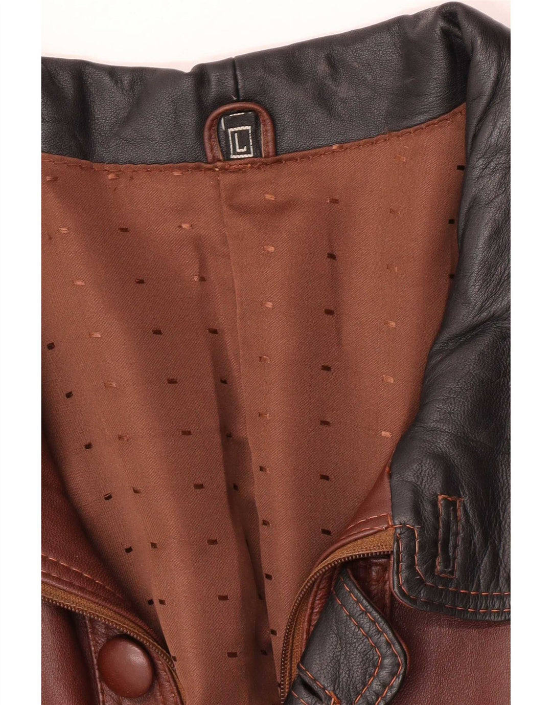 Vintage muška bomber kožna jakna UK 40 velika smeđa