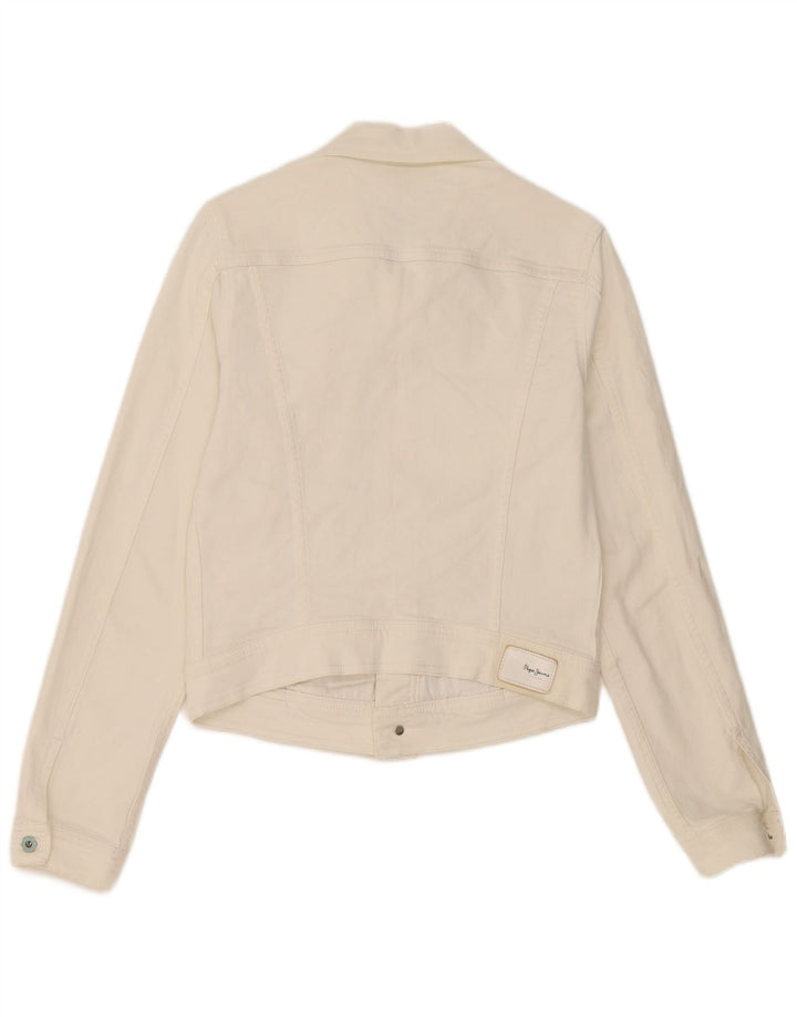 PEPE Jeans Ženska skraćena traper jakna UK 10 Mala bijela