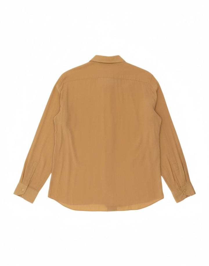 VINTAGE Mens Shirt Size 42 Large Beige Acetate