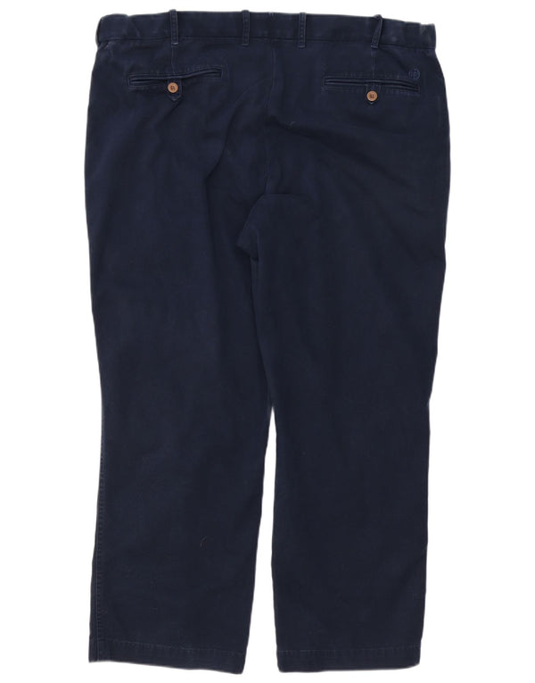 Marks & Spencer muške ravne chino hlače Blue Harbor W42 L29 tamnoplave