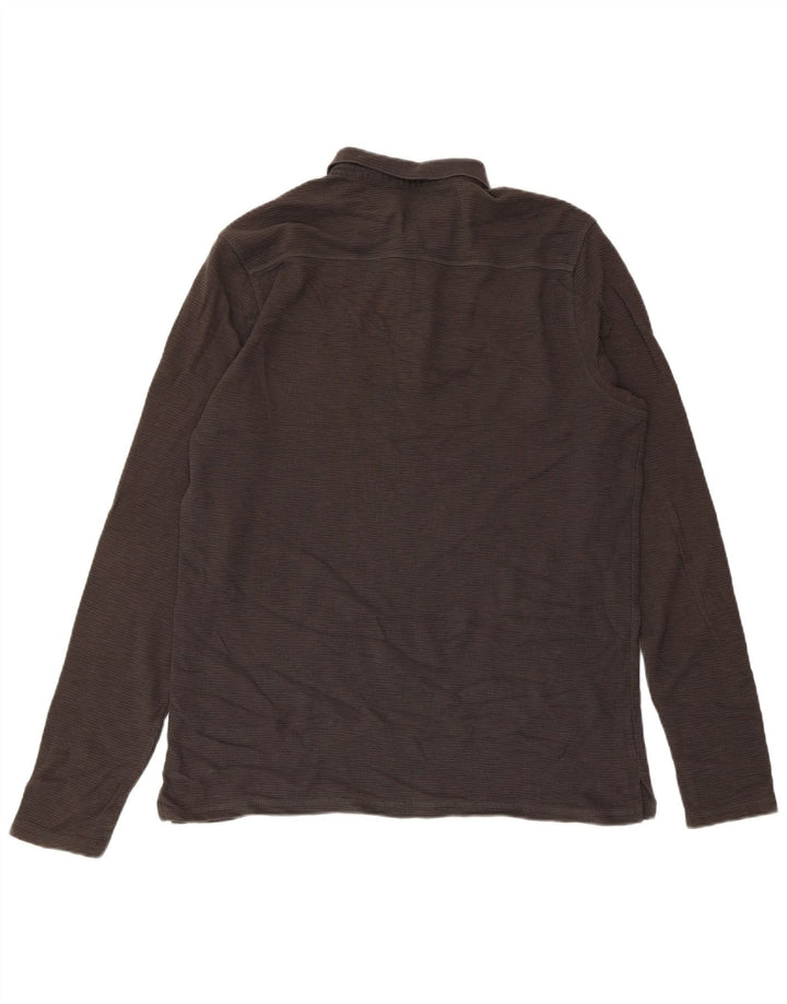 All Saints muška polo majica dugih rukava Srednje sivi pamuk