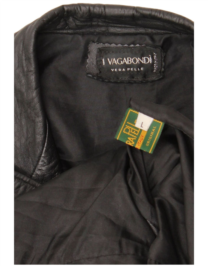 Vagabond ženska kožna jakna UK 16 velika crna koža
