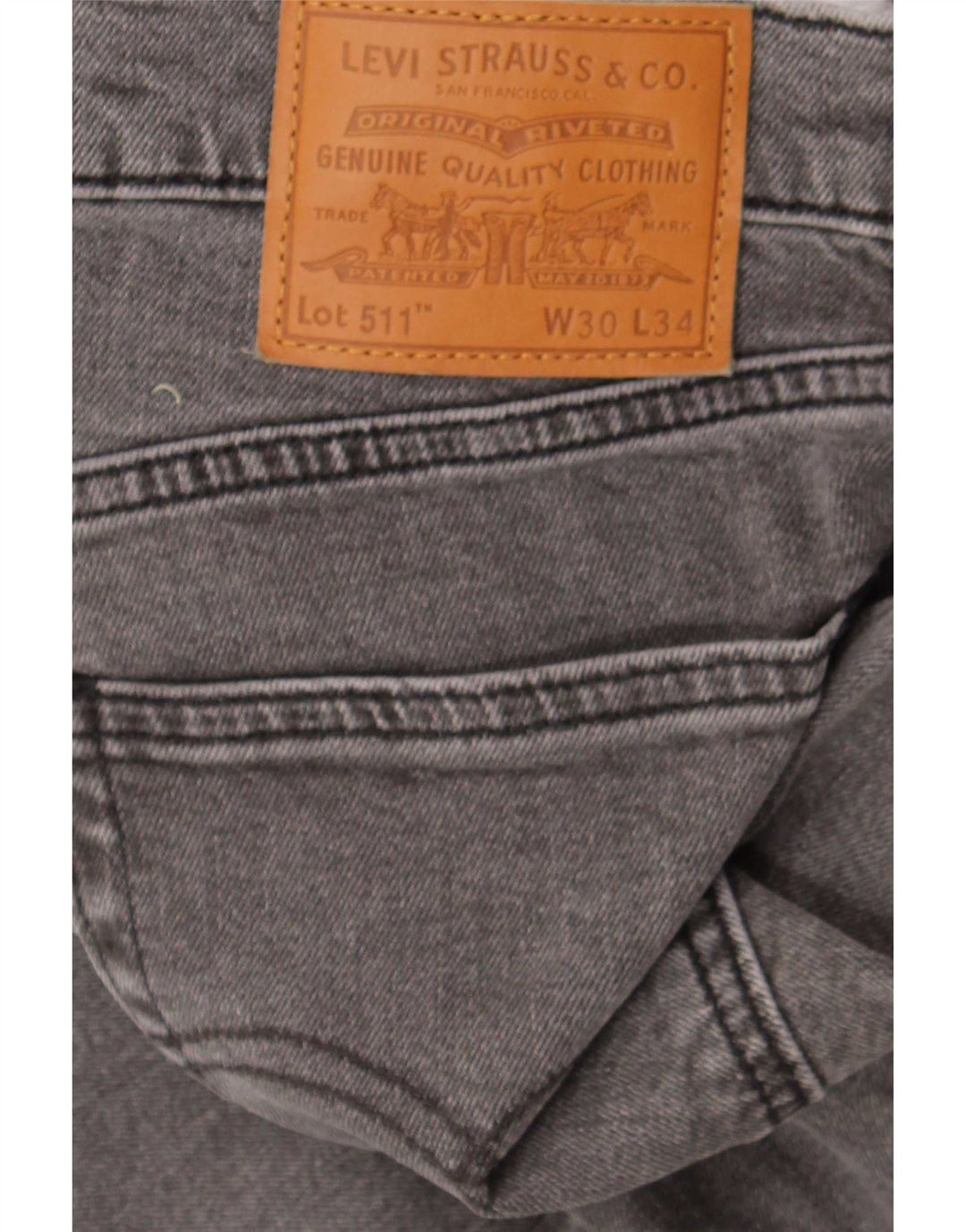 Levi's muške 511 uske traperice W30 L30 sivi pamuk