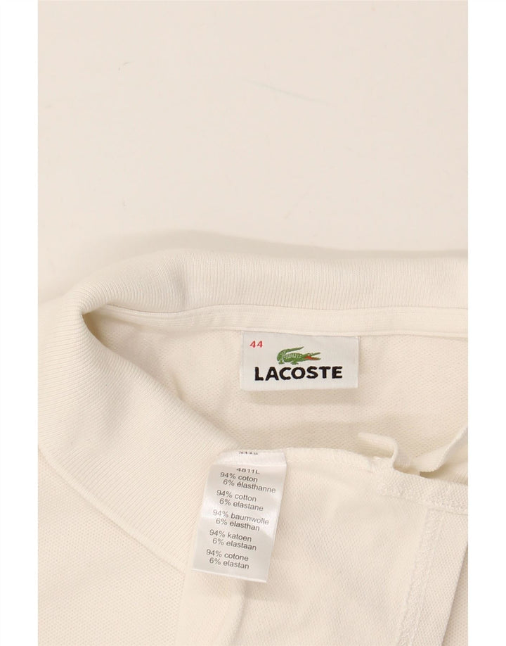 LACOSTE ženska polo majica, velika bijela pamučna veličina 44