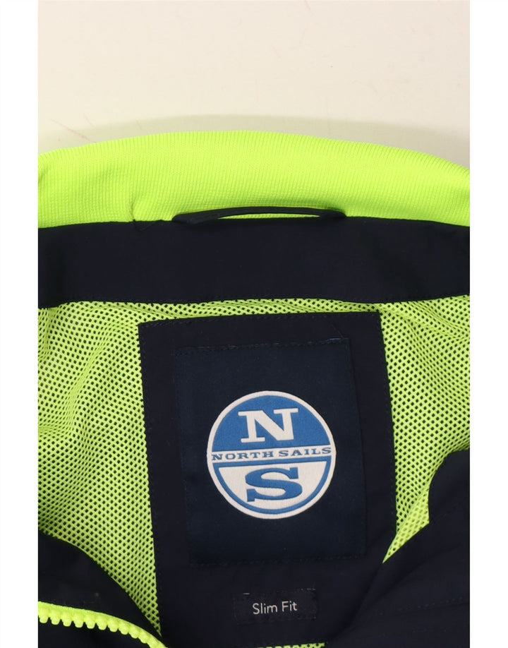 NORTH SAILS Mens Bomber Jacket UK 36 Small Navy Blue Polyamide Vintage North Sails and Second-Hand North Sails from Messina Hembry 