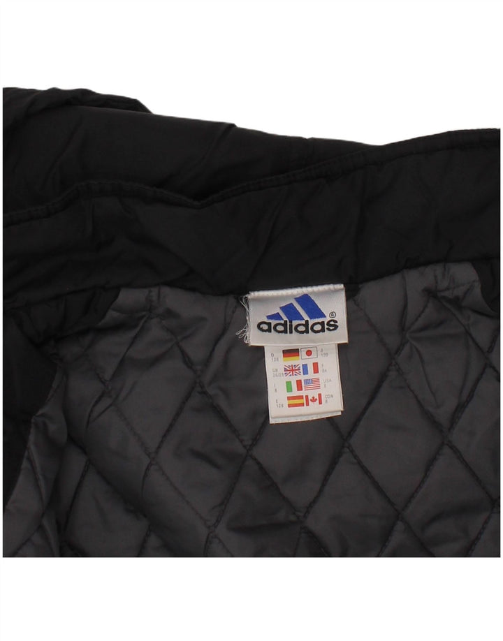 ADIDAS Jakna s kapuljačom i podstavljenom grafikom za dječake 8-9 godina, crna poliamidna