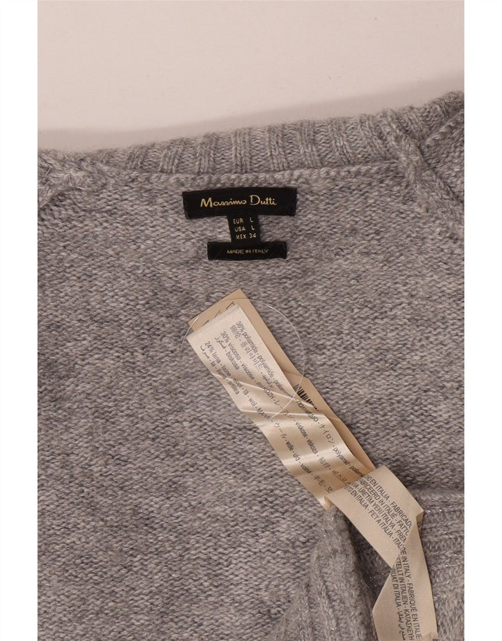 Massimo Dutti ženski džemper s kornjačičastim ovratnikom UK 16 veliki sivi poliamid