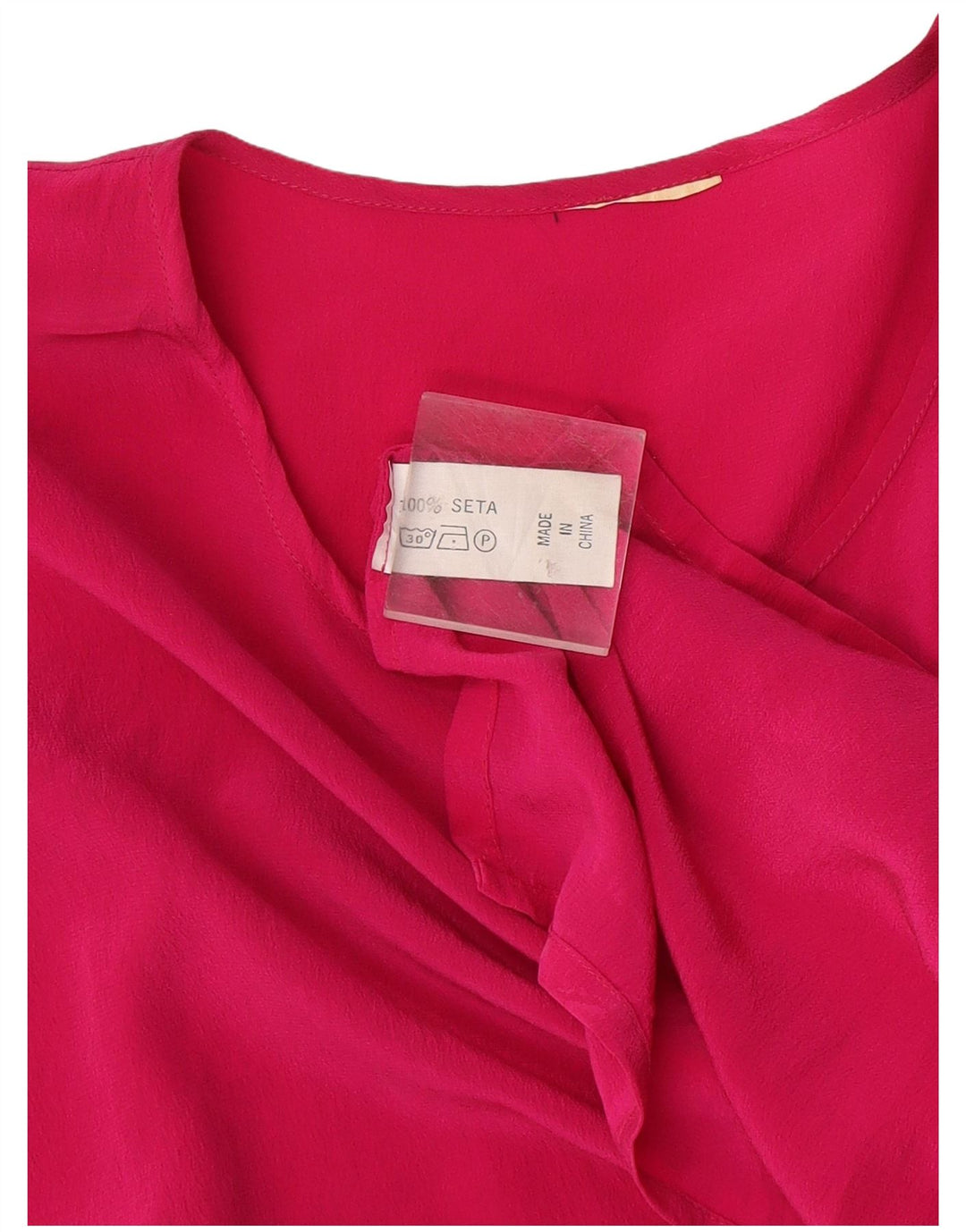 Vintage gornji dio ženske bluze UK 16 Large Pink Silk