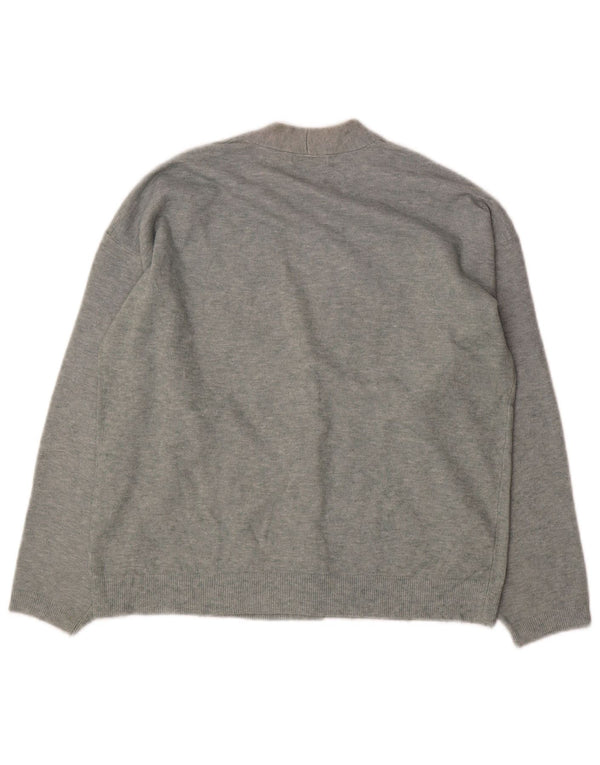 Massimo Dutti ženski prekomjerni kardigan pulover UK 6 XS sivi