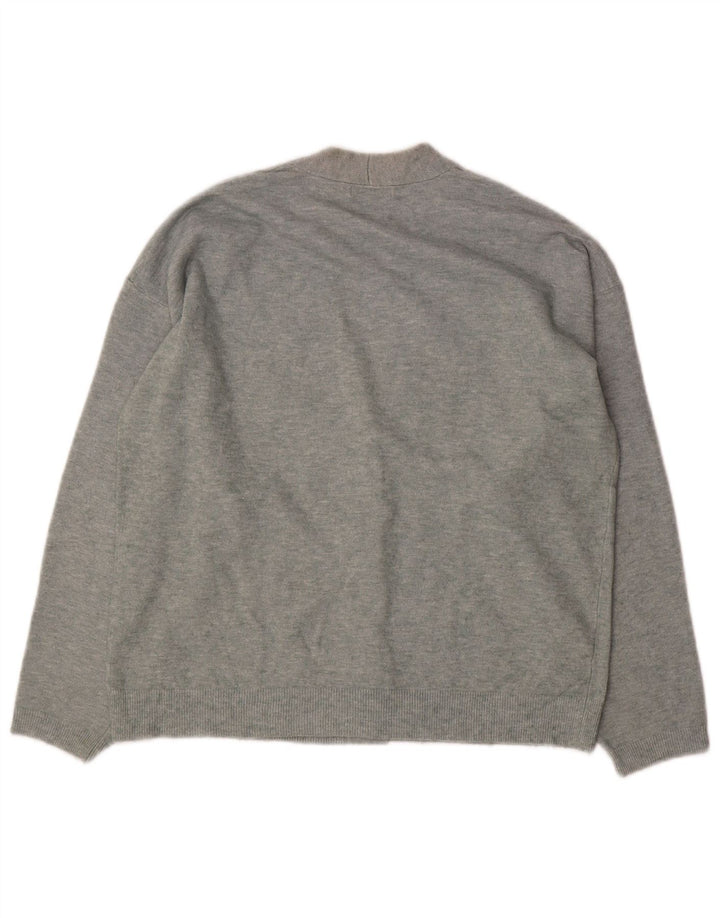 Massimo Dutti ženski prekomjerni kardigan pulover UK 6 XS sivi