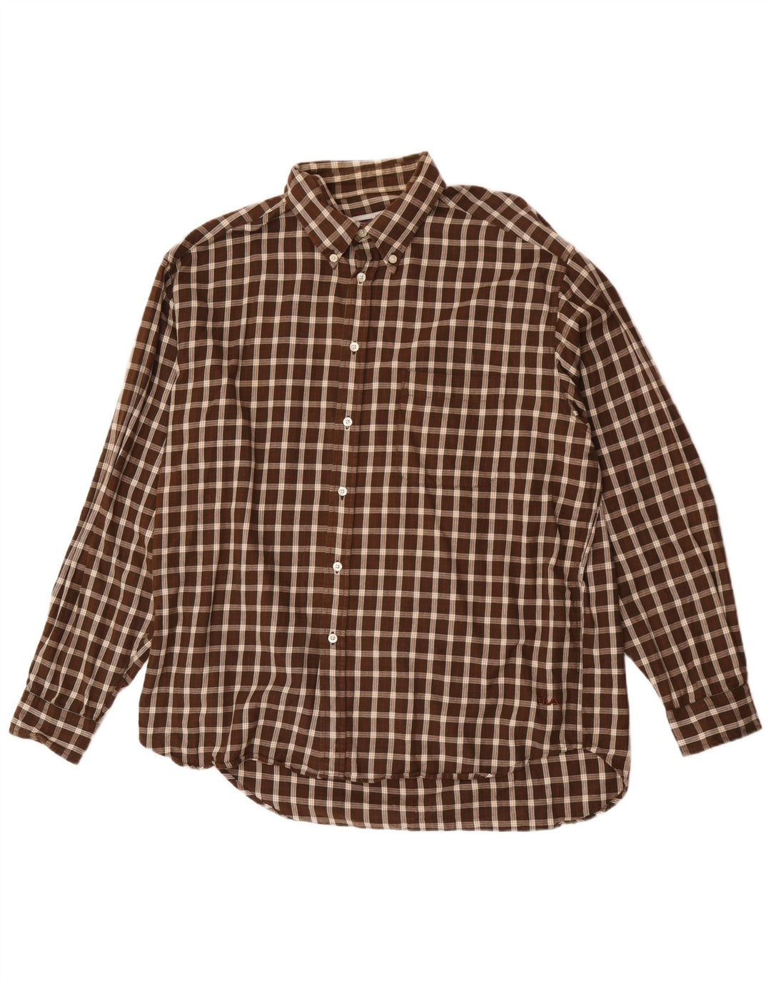 Fila muška flanelska košulja XL, smeđi karirani pamuk