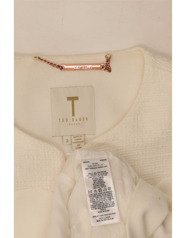 Ted Baker Ženska kratko sako jakna Veličina 3 Srednji bijeli poliester