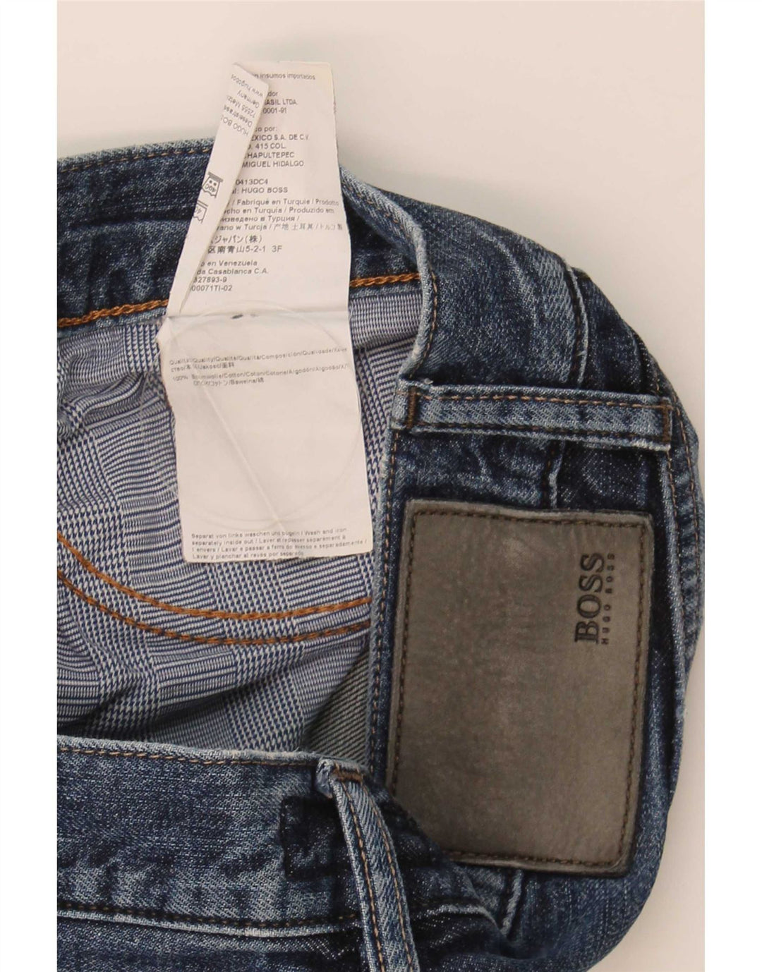 Hugo Boss muške ravne traperice W32 L34 plavi pamuk