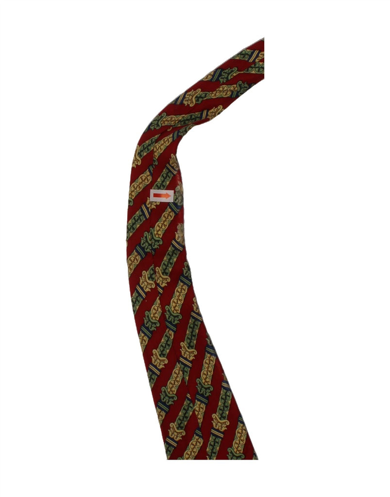CHRISTIAN DIOR Mens Tie One Size Red Striped Silk Designer Vintage Christian Dior and Second-Hand Christian Dior from Messina Hembry 