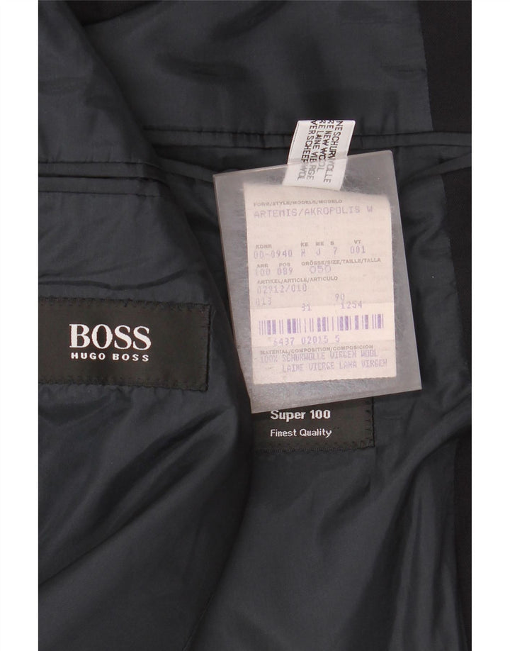Muška jakna Hugo Boss s 3 gumba EU 50 velika crna djevičanska vuna