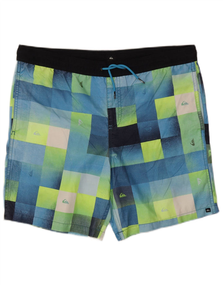 Quiksilver muške kratke hlače za plivanje veliki plavi geometrijski poliester