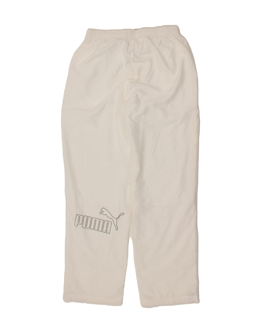 PUMA Mens Graphic Tracksuit Trousers Medium  White Polyester Vintage Puma and Second-Hand Puma from Messina Hembry 