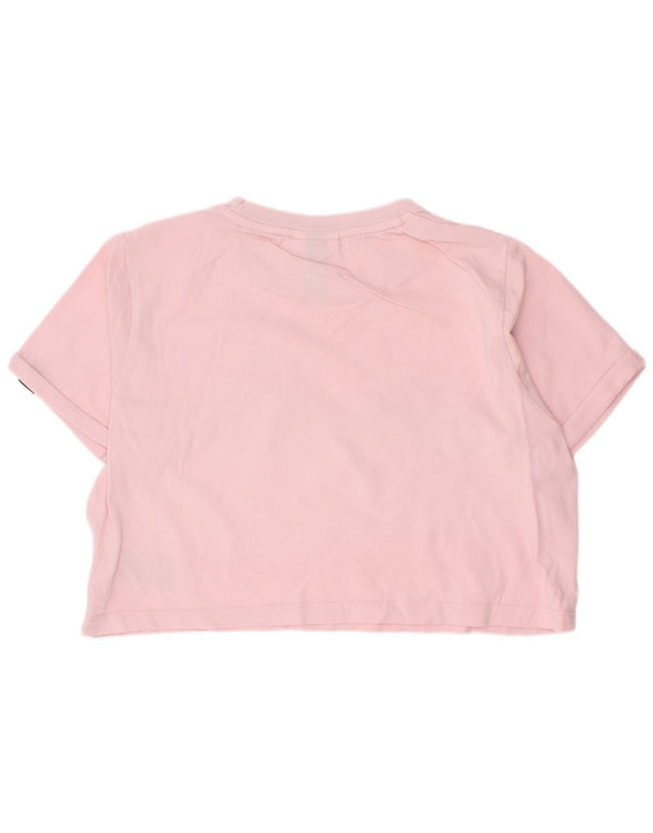 Ellesse Girls Crop Graphic T-Shirt Top 10-11 Years Pink Pamuk