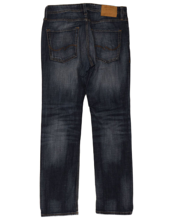Jack & Jones Mens Clark Regular Fit Straight Jeans W31 L32 Plavi pamuk