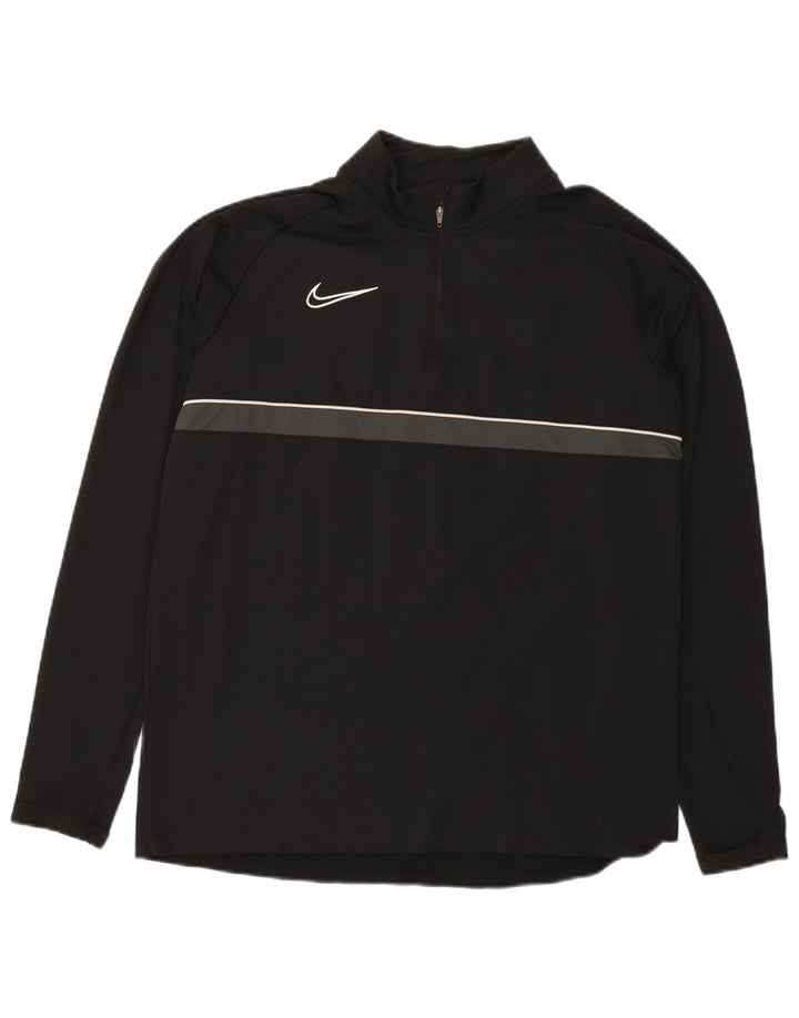 Nike Dri Fit majica s izrezom i velikim gornjim dijelom trenirke u crnoj boji