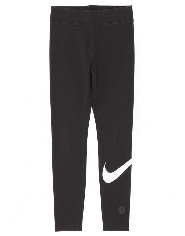 Nike ženske grafičke tajice UK 8 male crne pamučne