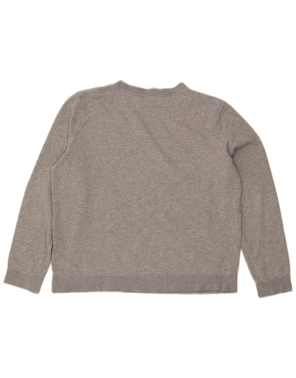 NIKE Ženska prevelika majica s kratkim rukavima UK 16 Large Grey Flecked Cotton