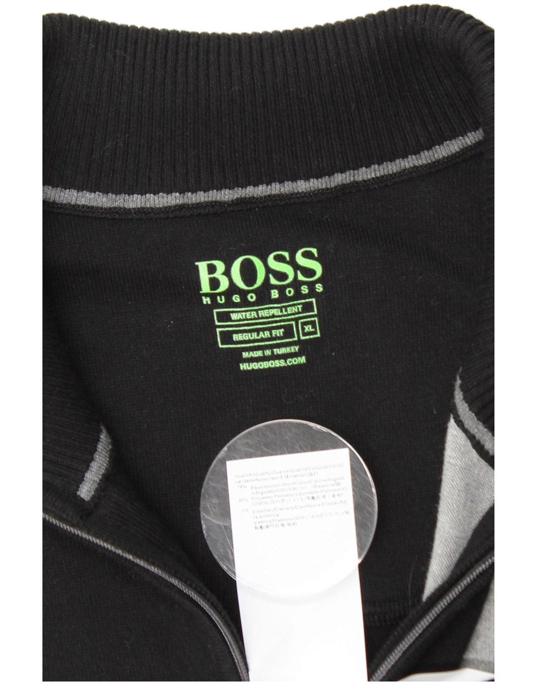 HUGO BOSS Muški pulover s izrezom i patentnim zatvaračem XL crne boje