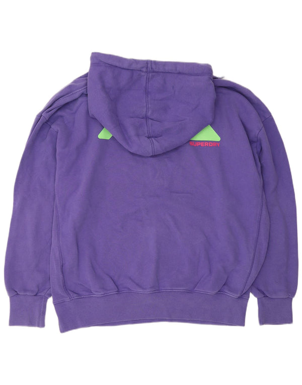 Superdry Mens Graphic Loose Fit Hoodie Jumper Medium Purple