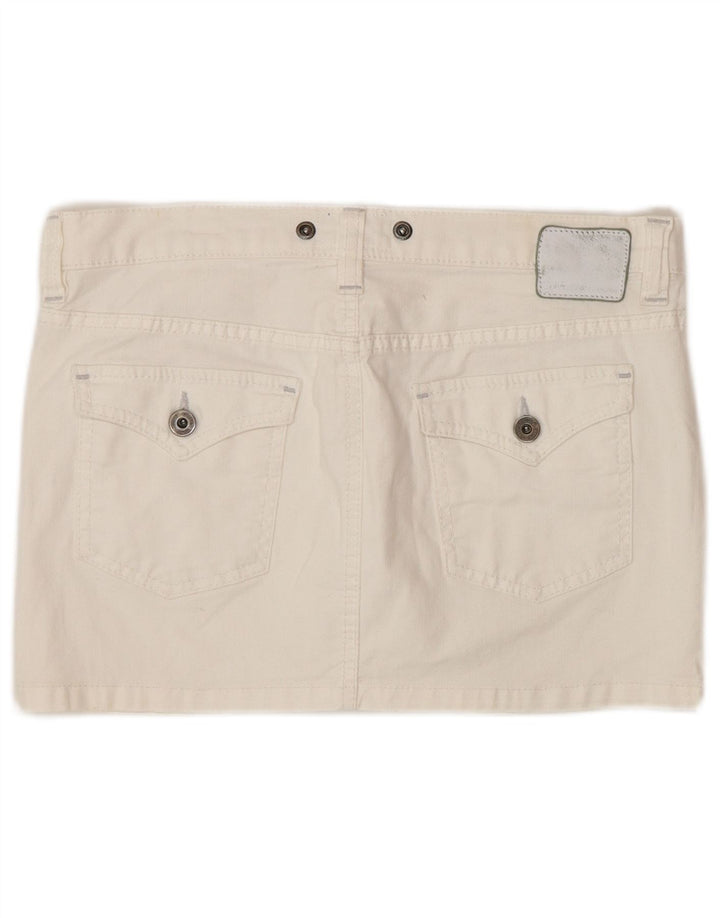 Ženska mini suknja Calvin Klein W27 Mala sivo bijela pamuk