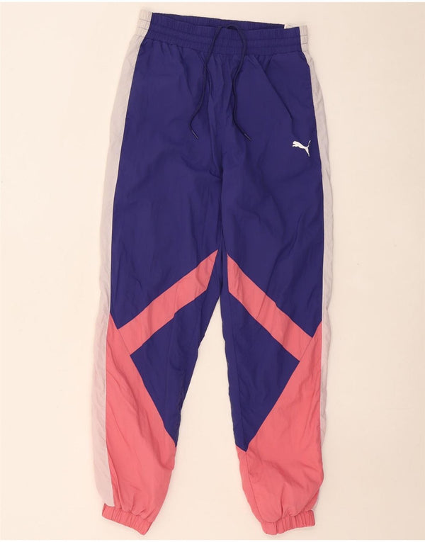 PUMA Ženska trenirka Hlače Joggers UK 10 Small Purple Colourblock