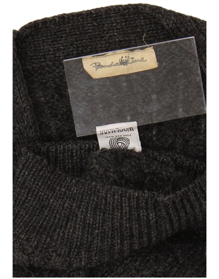 VINTAGE muški kardigan džemper srednje sivi Nova vuna