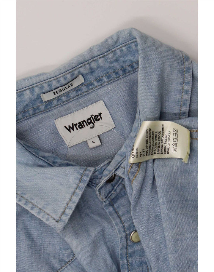 Wrangler muška traper košulja regularnog kroja, veliki plavi pamuk