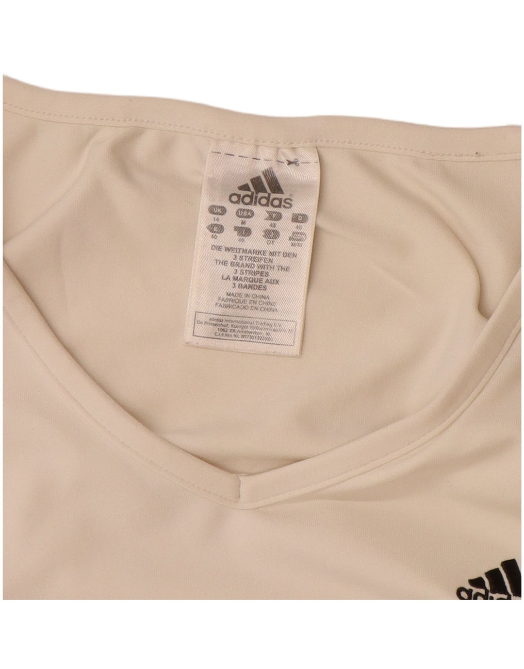 Adidas ženska majica kratkih rukava UK 14 Medium Off White Polyamide