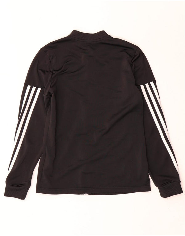Gornja jakna od trenirke Adidas za djevojčice 11-12 godina, crni poliester