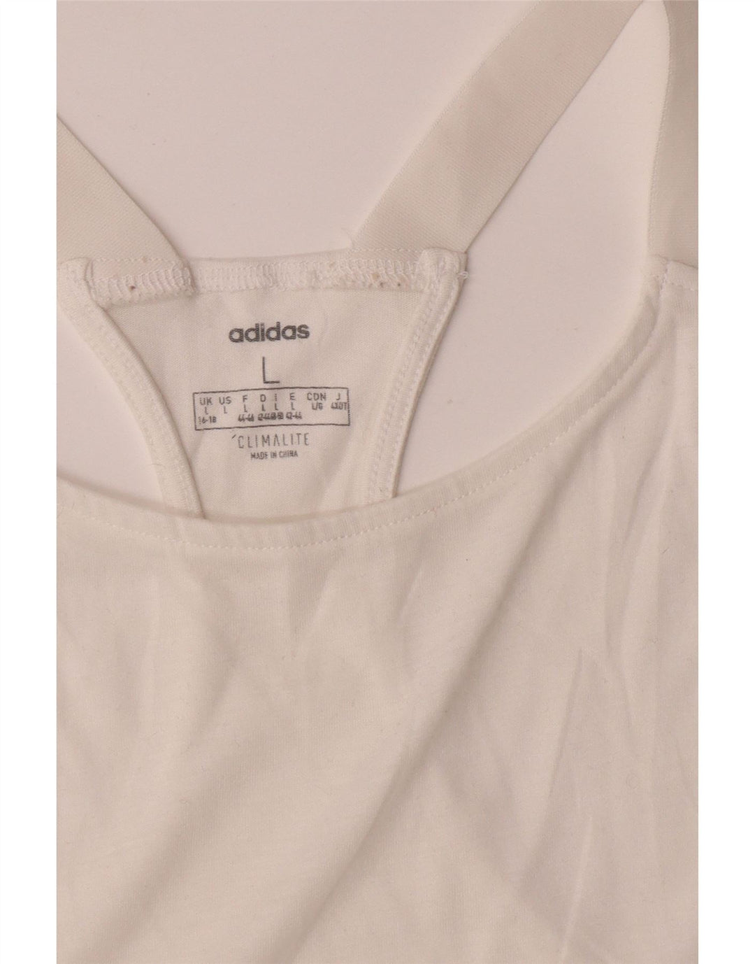 ADIDAS Womens Climalite Vest Top UK 16/18 Large White