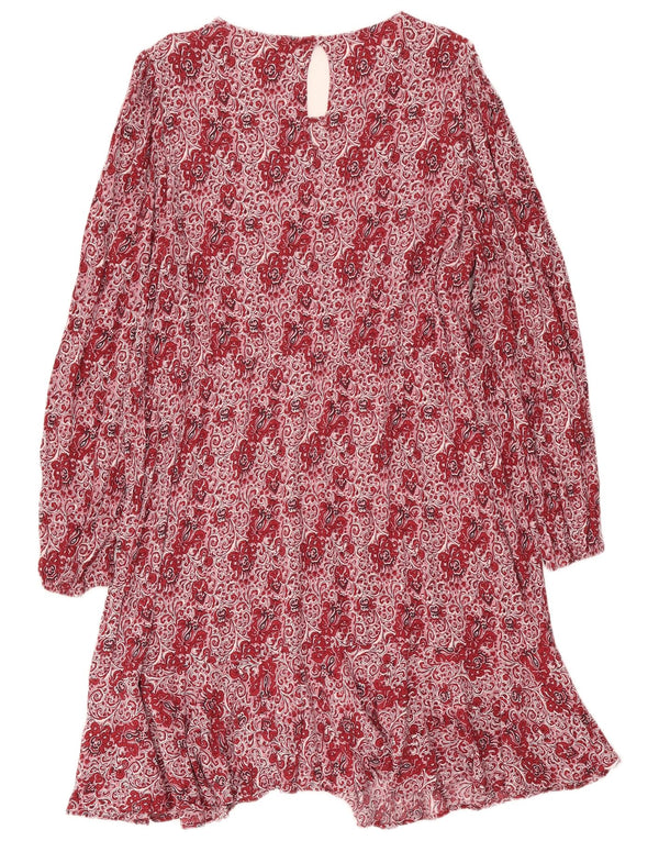 Boden ženska haljina dugih rukava na duge rukave UK 22 3XL crvena paisley viskoza