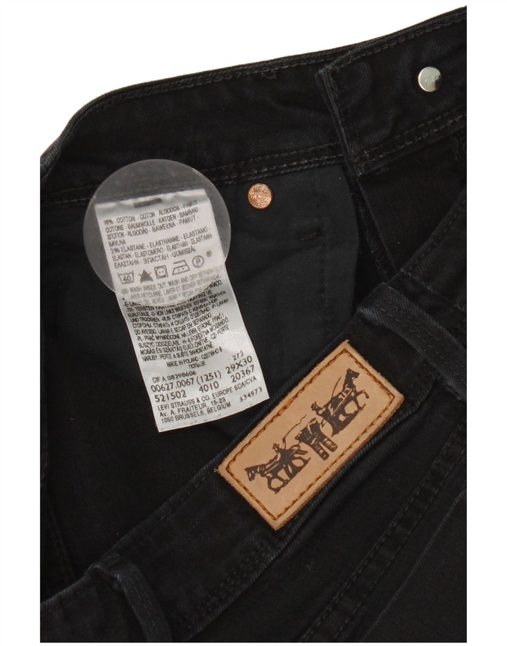 Levi's ženske 627 ravne traperice W29 L30 crni pamuk