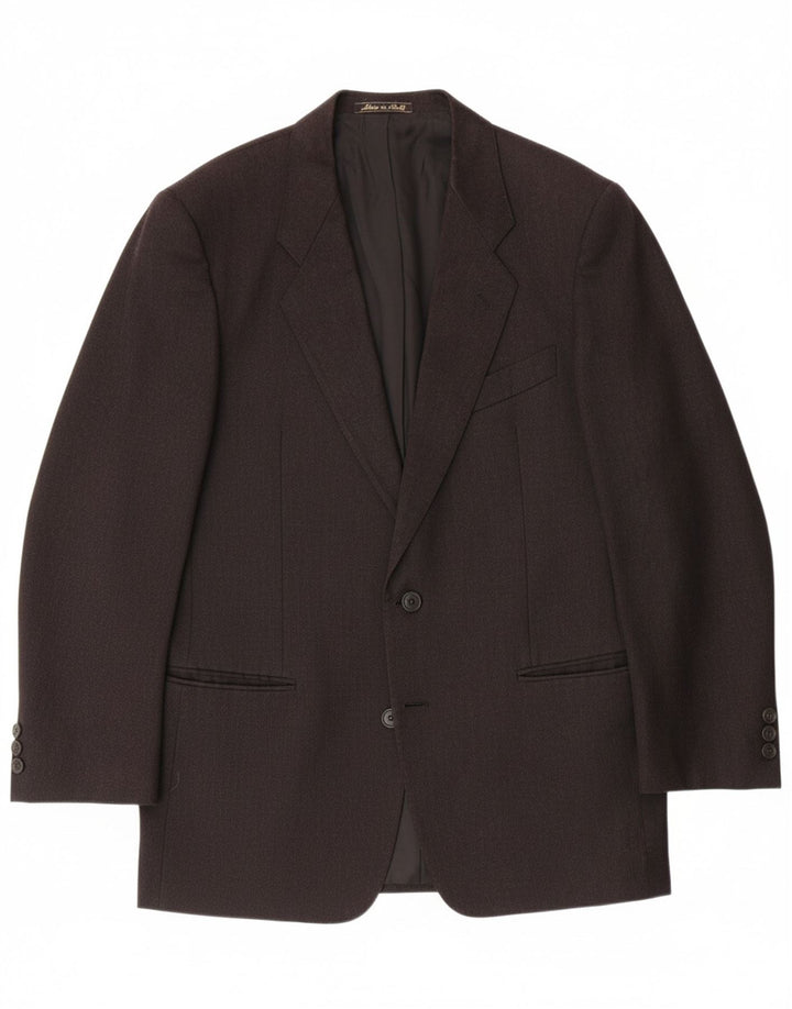 CERRUTI 1881 Mens 2 Button Blazer Jacket UK 38 Medium Black Virgin Wool