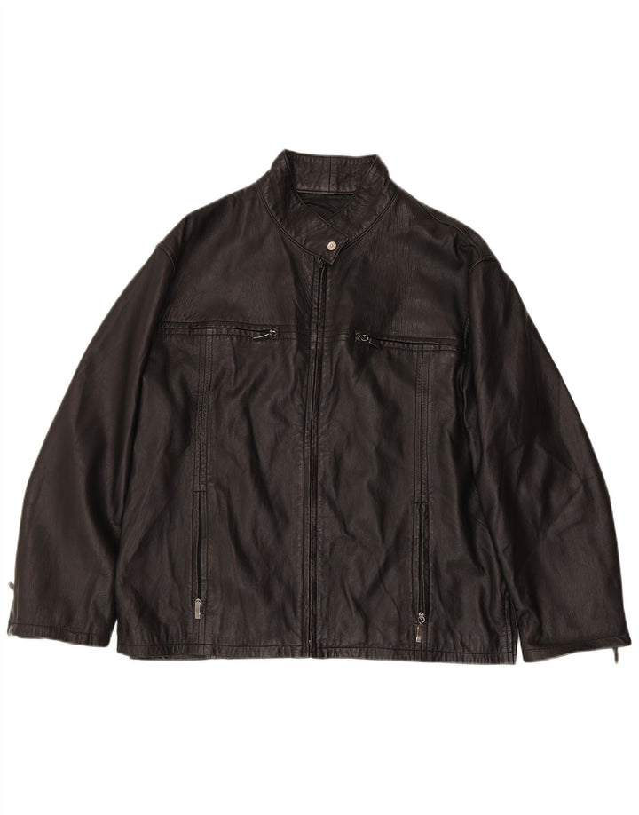 VINTAGE ženska kožna jakna UK 18 XL crna