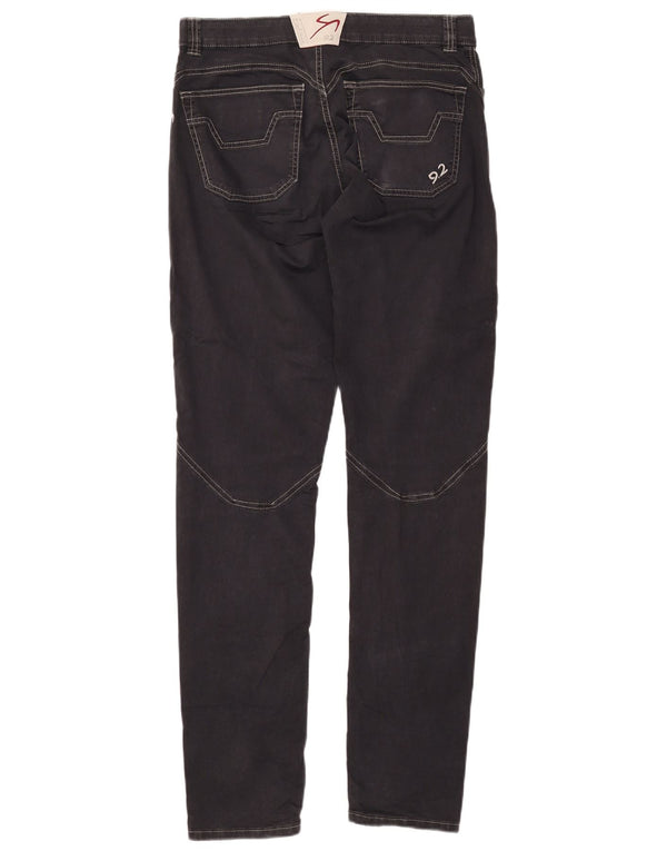 9.2 BY CARLO CHIONNA Muške uske ležerne hlače W32 L34 crni pamuk