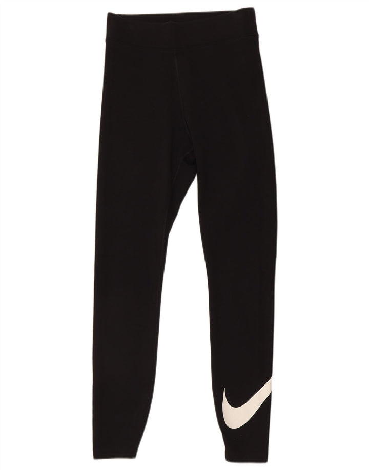 Nike ženske grafičke tajice UK 8 male crne pamučne