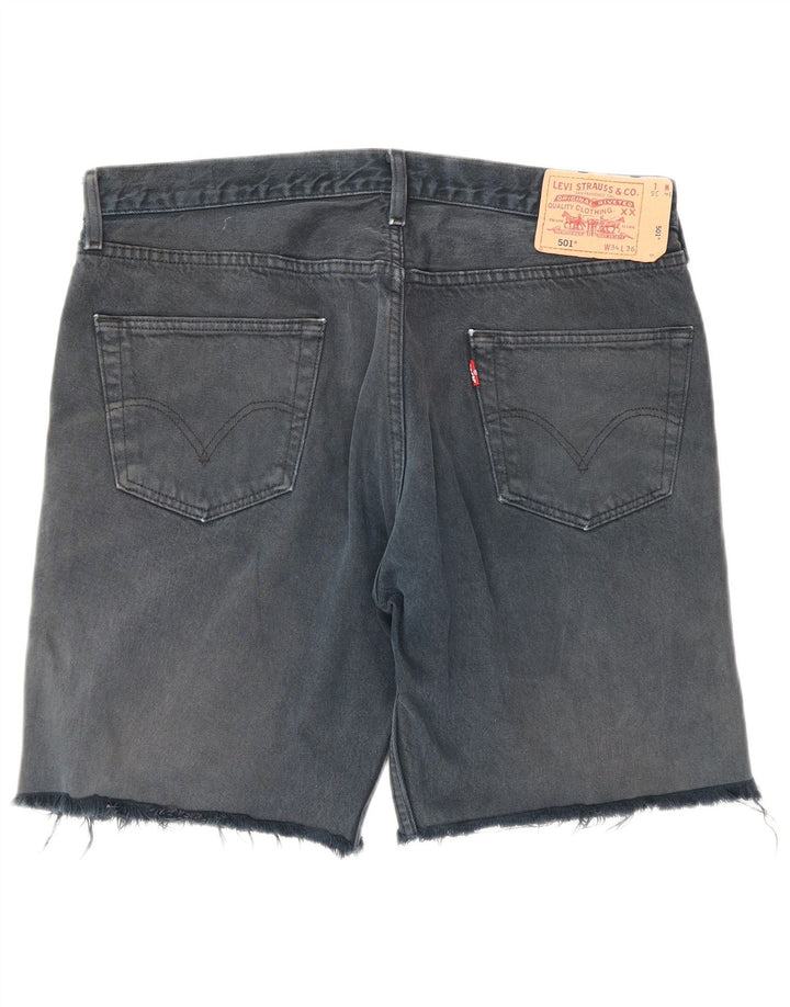 LEVI'S muške 501 traper kratke hlače W34 velike tamnoplave boje pamuka