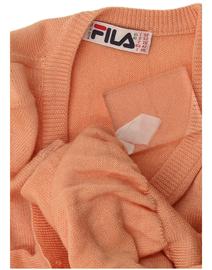 Fila muški pulover s V-izrezom IT 52 velika narančasta