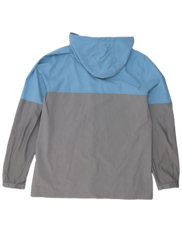 Under Armour Mens Hooded Tracksuit Top Jacket XL Blue Colourblock Polyester