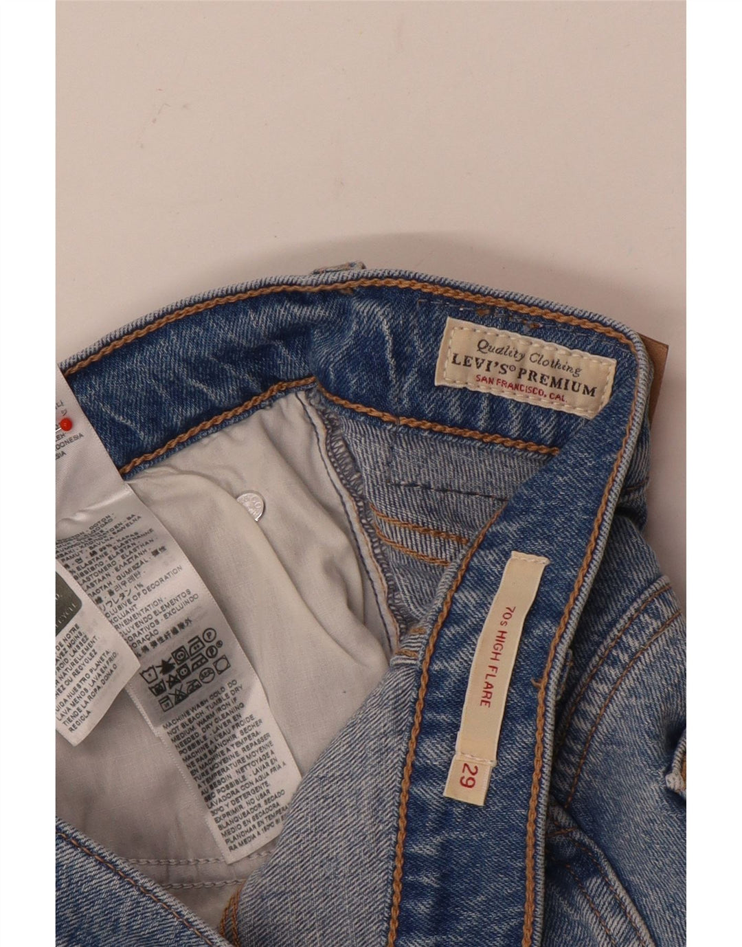 Levi's ženske lepršave traperice s visokim strukom W29 L32, plavi pamuk