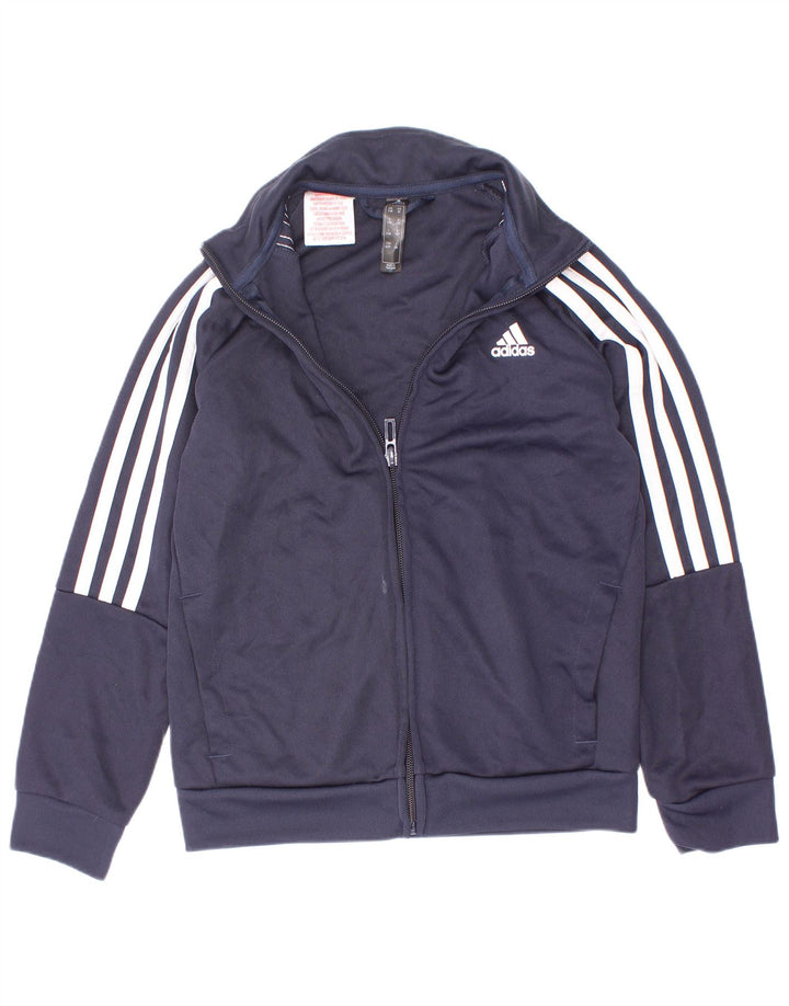 Gornja jakna za trenirku Adidas Boys Aeroready 7-8 godina tamnoplava poliester