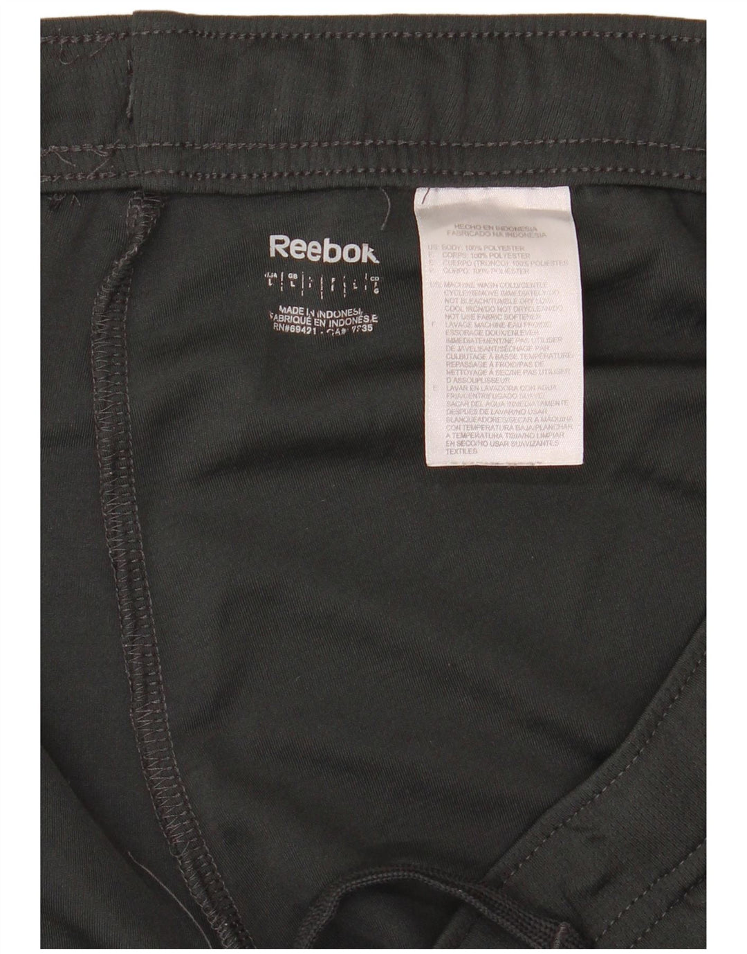 REEBOK Muške sportske kratke hlače Veliki crni poliester