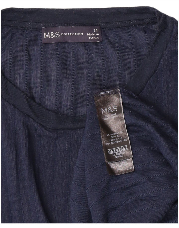 Marks & Spencer ženska prevelika majica dugih rukava UK 14 velika tamnoplava